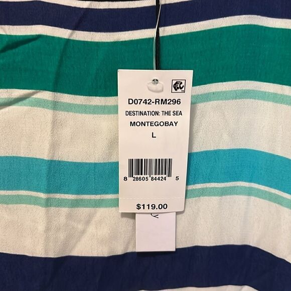 NWT Gorgeous Beachy Anthropologie Sanctuary Striped Dress Large - Picture 4 of 7